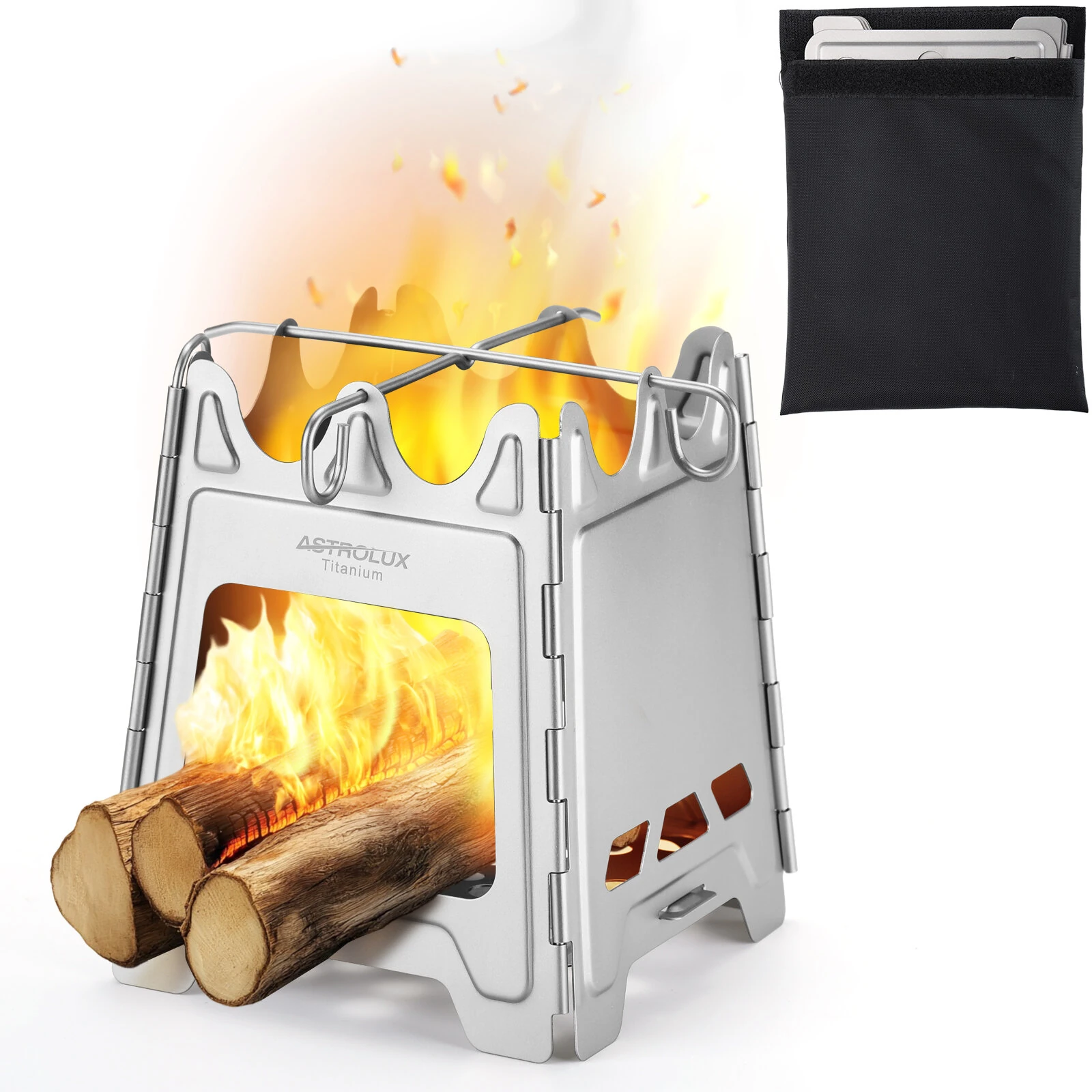 Astrolux® Ti-BS1 Titanium Backpacking Stoves Titanium Camping Stove Folding Wood Burning Stove Pocket Stove Portable Lightweight Backpacking Stove for Outdoor Camping Hiking Backpacking P (image for) Astrolux® Ti-BS1 Titanium Backpacking Stoves Titanium Camping Stove Folding Wood Burning Stove Pocket Stove Portable Lightweight Backpacking Stove for Outdoor Camping Hiking Backpacking P