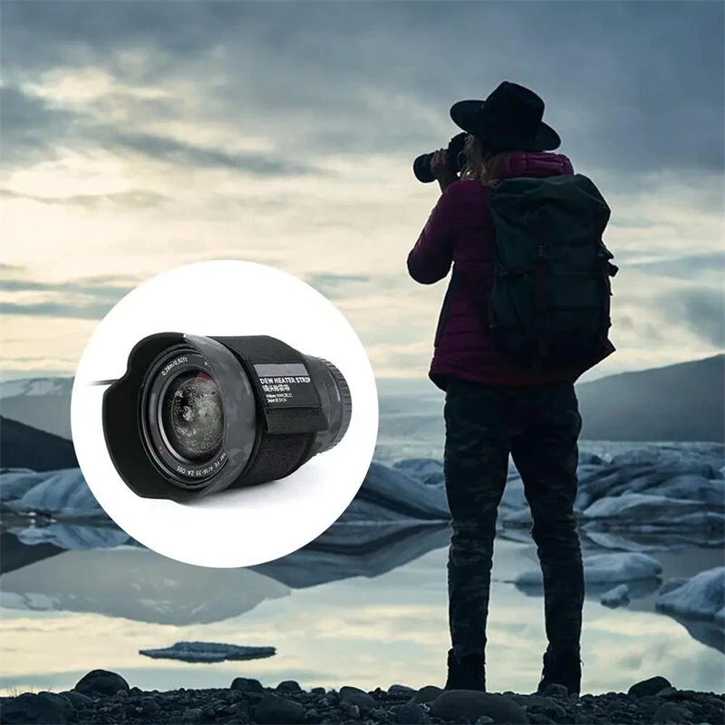 (image for) IPRee USB Lens Heater Warmer Strip with 3 Heat Settings Temperature Regulator for Camera Lens Dew Removing, Lens Heater for Outdoor Telescope Eyepieces Protection