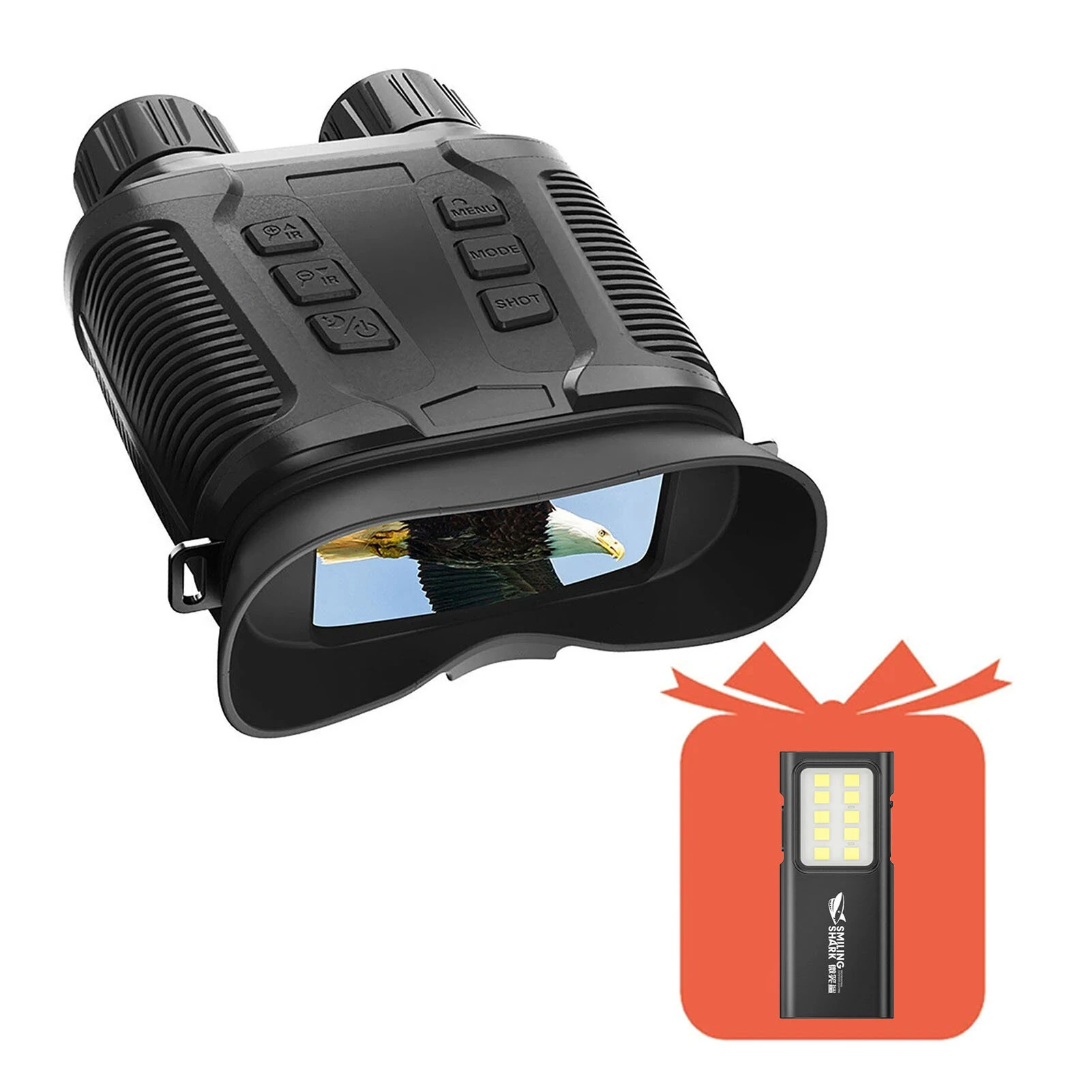 (image for) NV3280 Full-Color Night Vision Binoculars Digital Infrared Telescope with 10X Optical Zoom Large Screen Waterproof Outdoors Telescopes for Hunting